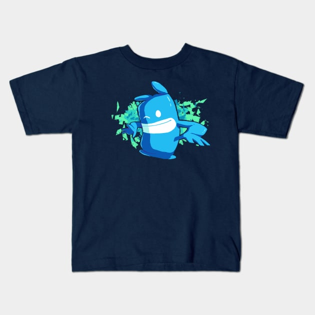 De Blob (Blue) Kids T-Shirt by Yuhara